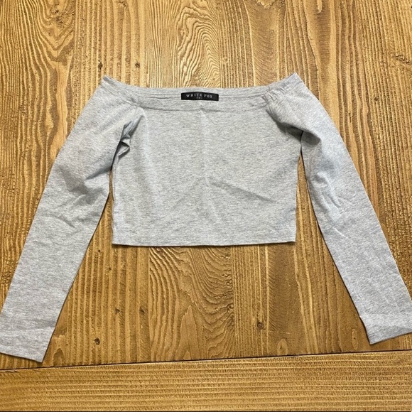 White Fox Boutique Tops - White Fox Boutique Off Shoulder Crop Top